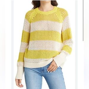 ALLSAINTS Lou Cotton Mesh Crewneck Sweater
